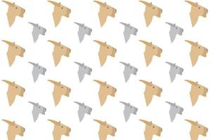 Flat Goat Head Pattern Background vector