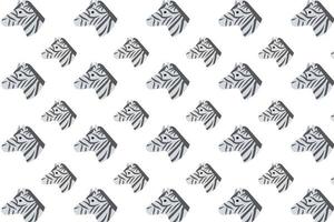Flat Zebra Head Pattern Background vector