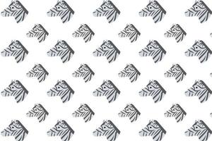 Flat Zebra Head Pattern Background vector