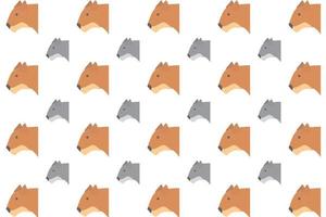 Flat Tiger Head Pattern Background vector