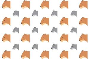 Flat Tiger Head Pattern Background vector