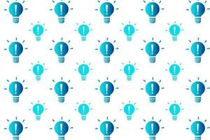 Abstract Bulb Exclamation Mark Pattern Background vector