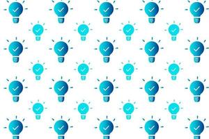 Abstract Bulb Checkmark Pattern Background vector