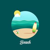 ilustración vectorial con un tema de playa vector