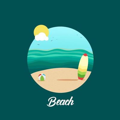 Vector illustration with a beach theme