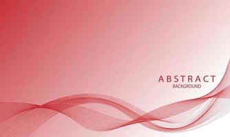 Elegant smooth abstract red wave modern flow background vector