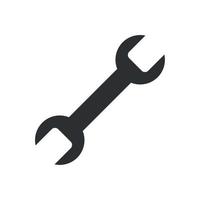 wrench tool, spanner, repair isolated vector icon