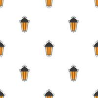 A seamless pattern with orange and black lights vector