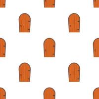Seamless pattern with old wooden door. Suitable for backgrounds, books and wrapping paper. Vector illustration.