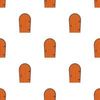 Seamless pattern with old wooden door. Suitable for backgrounds, books and wrapping paper. Vector illustration.