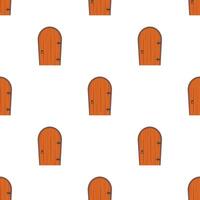 Seamless pattern with old wooden door. Suitable for backgrounds, books and wrapping paper. Vector illustration.