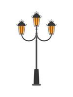 Street lamp illustration on white background vector