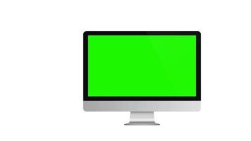 moderne gerätemodelle pc, laptop, tablet-computer, smartphone mit grünen bildschirmen. 4k-Animation zur Präsentation auf einem Mockup-Bildschirm video