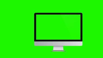 moderne gerätemodelle pc, laptop, tablet-computer, smartphone mit grünen bildschirmen. 4k-Animation zur Präsentation auf einem Mockup-Bildschirm video