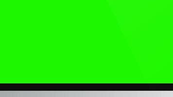 datorskärm mockup med grön skärm, framifrån, isolerad på vit bakgrund. 4k animation video