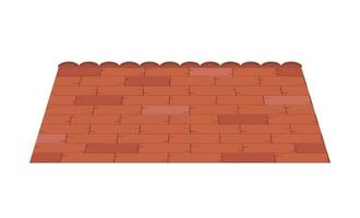 Wooden roof isolated on white background. Roof for old houses. Vector illustration.