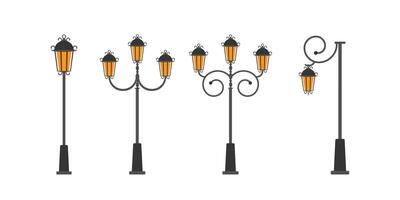 Street lamp illustration vector