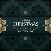 Christmas background with ornate pattern vector