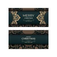 Two christmas banners with ornate patterns vector