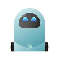 Little cute robot on wheels. Isolated. Vector. vector