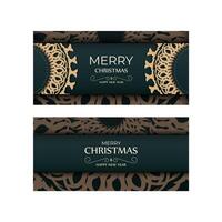 Christmas banners with ornate patterns vector