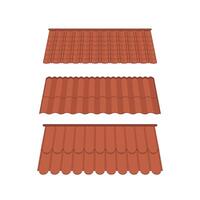Different types of roofing tiles vector