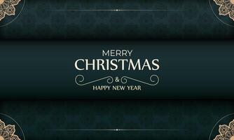 Christmas background with ornate ornament and text vector