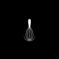 Whisk white color icon vector