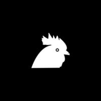 Rooster head white color icon vector