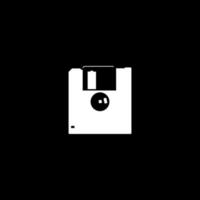 Floppy disk white color icon vector