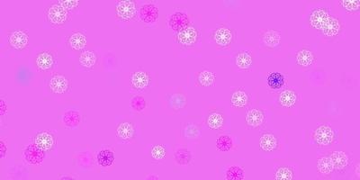 Light purple vector natural layout with flowers.