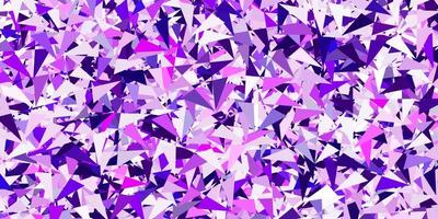 Light purple, pink vector backdrop with triangles, lines.