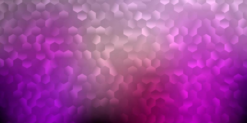 Dark purple, pink vector pattern with hexagons.
