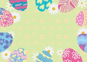 cute elements wallpaper design for easter day banner vector