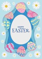 cute background banner esign for easter day vector