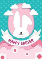 sweet happy easter day card design vector