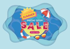 summer sale promotion hot season icon design vector