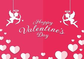 cute valentine's card art colorful design vector