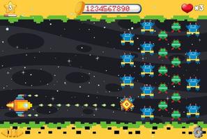 Aarcade pixel space game interface vector