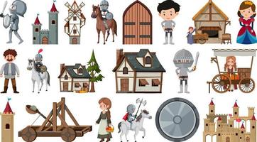 Set of fantasy cartoon characters vector