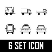 6 sets of icons about vehicles. line art icon design for template. vector