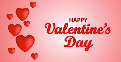 Valentine's Day Background Design Pink 2021. Red Heart Design. designs for banner and poster templates vector