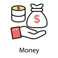 Trendy Money Concepts vector