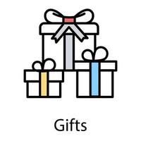 conceptos de regalos de moda vector