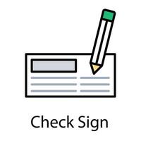 Cheque Sign Concepts vector