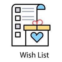 Trendy Wishlist Concepts vector