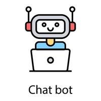 conceptos de chatbot de moda vector