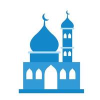 mosque moslem prayer building vector