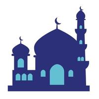 mosque moslem prayer building vector