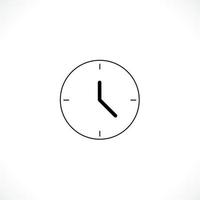 Clock icon. Time symbol flat style vector